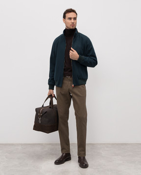 Kiton Green cashmere jacket UW2201V0425H
