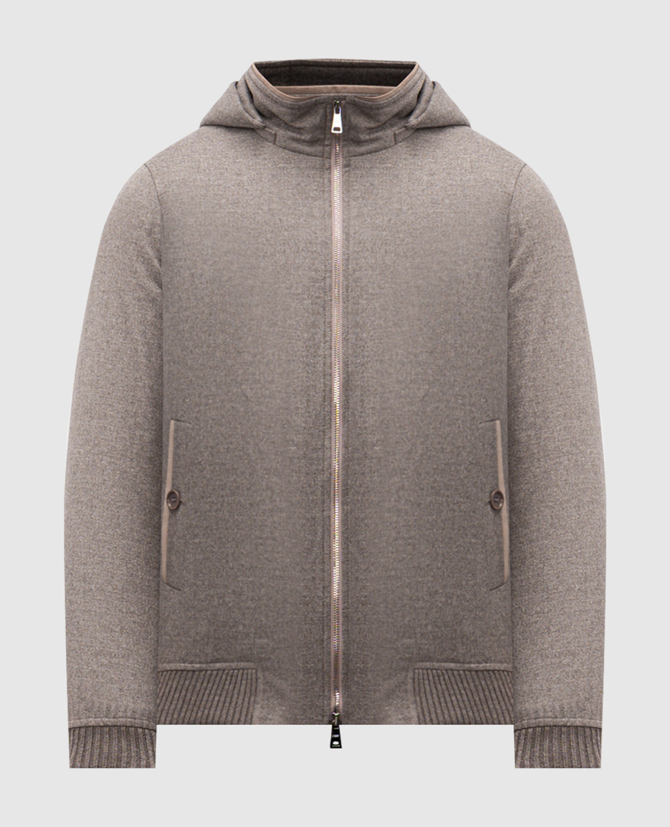 Gray wool and cashmere jacket