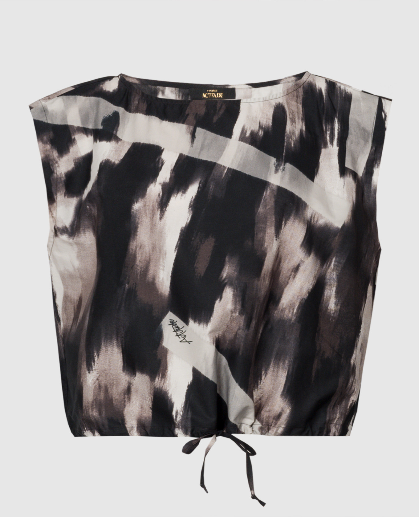 Top with ties in an abstract print Twinset