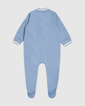 Moncler ENFANT Children's blue jumpsuit with logo patch K29518L0001389AM3