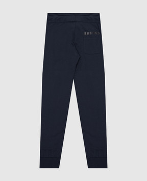 Fendi Children's blue joggers with a logo print JFF05769