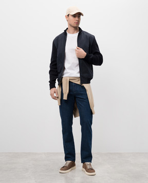 Canali Blue jeans with logo patch PD0001891719