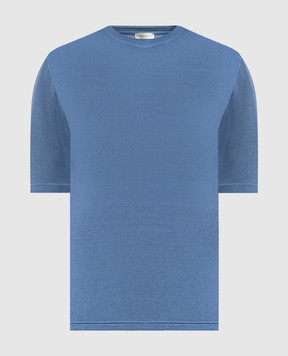 Cashmere&Whiskey Blue linen T-shirt TS6452360706F