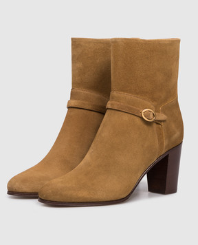 Valentino Khaki suede boots with VLogo emblem 7W2S0MT7DHU