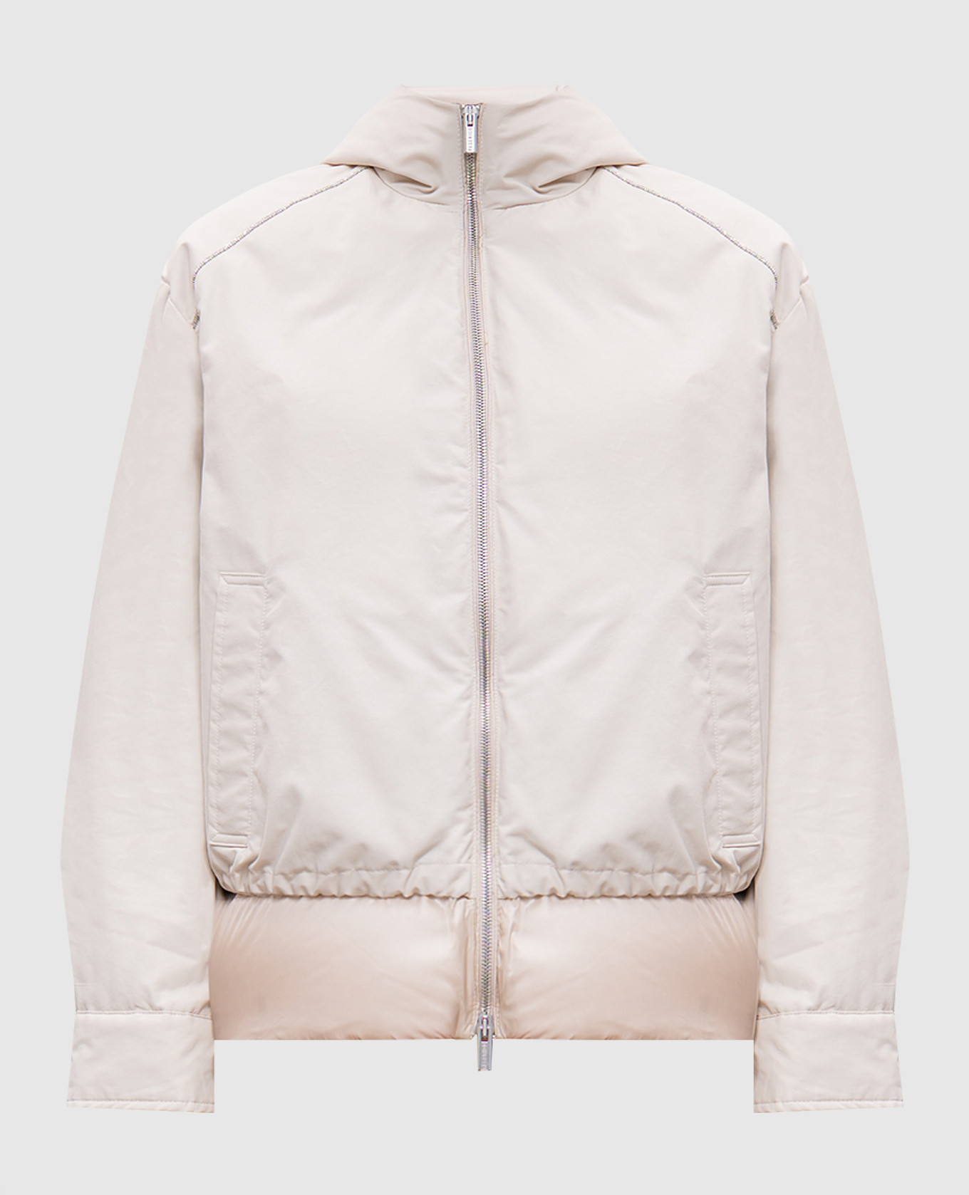 

Beige down jacket with monil chain Peserico