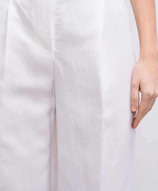 Brunello Cucinelli - White linen pants MH126P8884 - shop