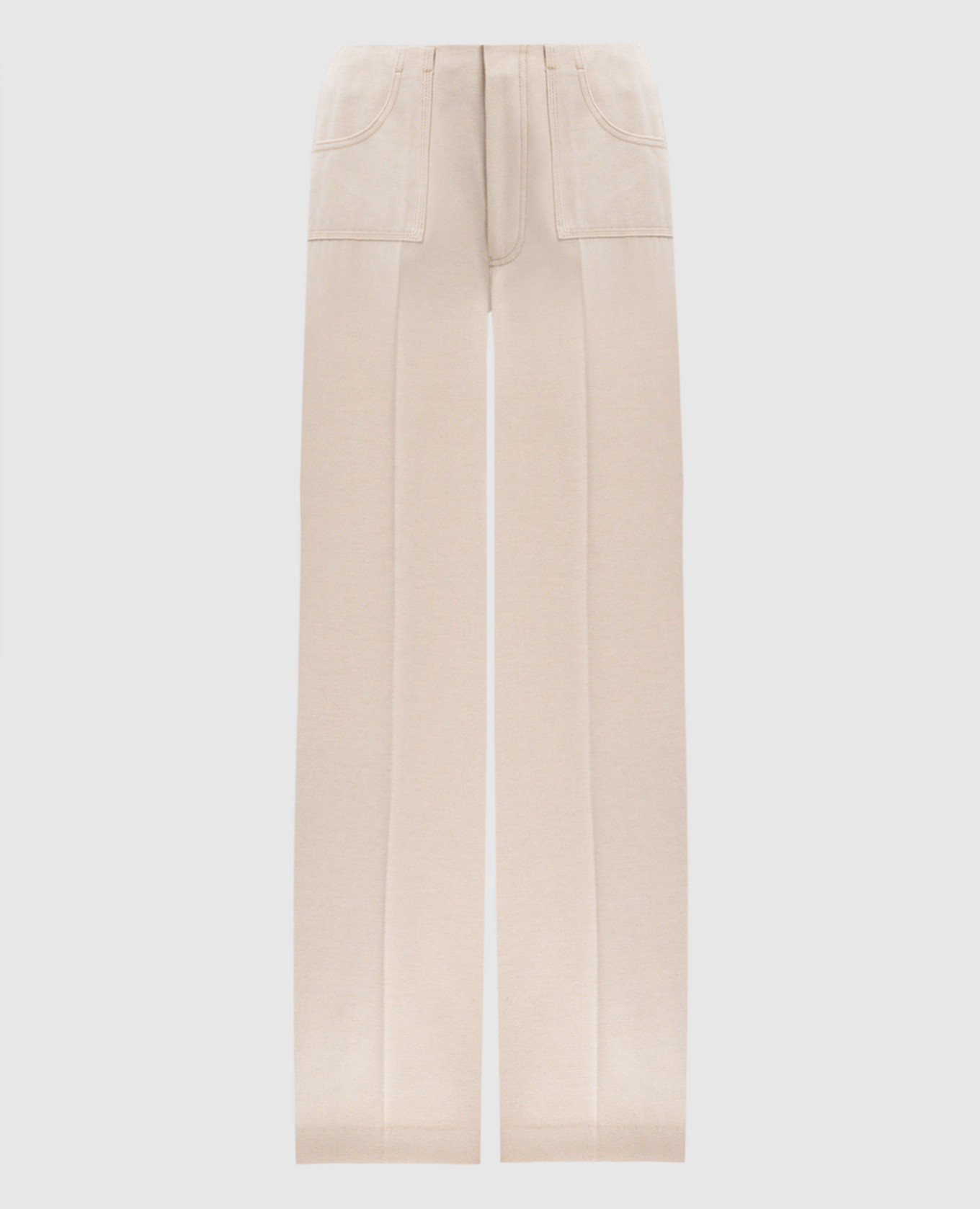 Beige flared pants with wool Philosophy di Lorenzo Serafini
