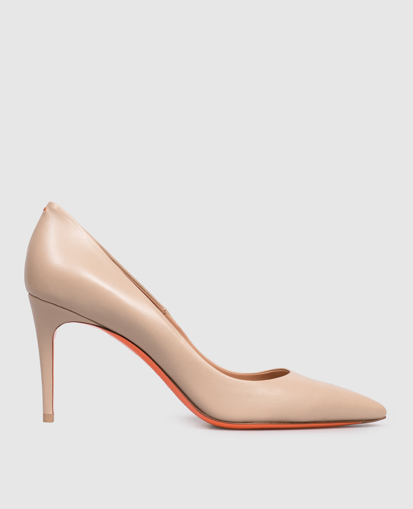 Beige leather shoes Santoni