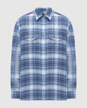 Tom Ford Blue checkered shirt HDS001FMC243