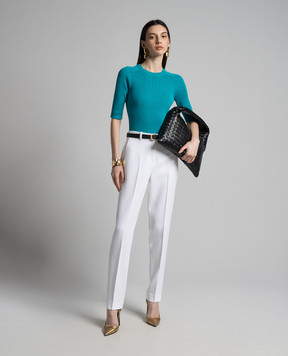 Michael Kors Green ribbed silk jumper EKA9090044