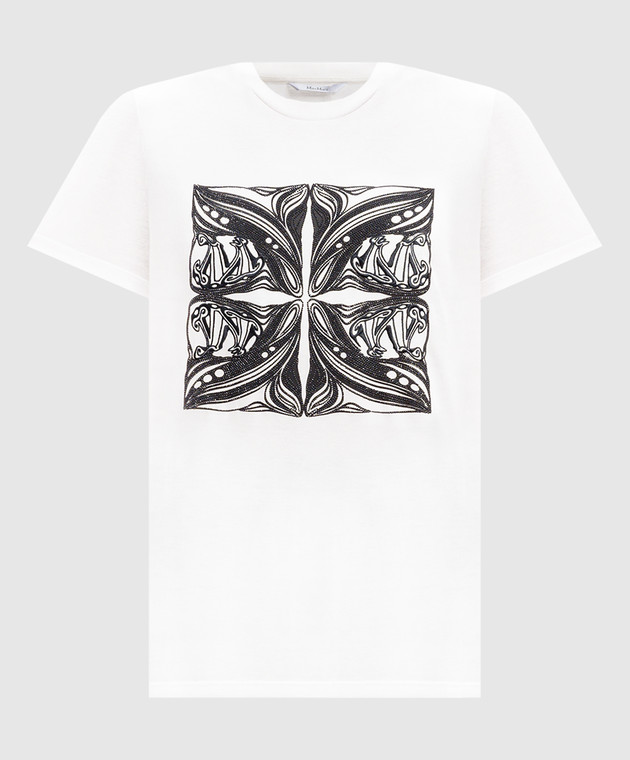 MAX MARA★W'S FARAD S/S T-SHIRT - FARAD 004 112087 Max Mara - White FARAD t-shirt with crystals FARAD - shop