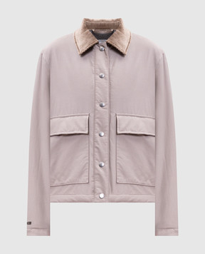 Peserico Beige jacket with patch A210207312C