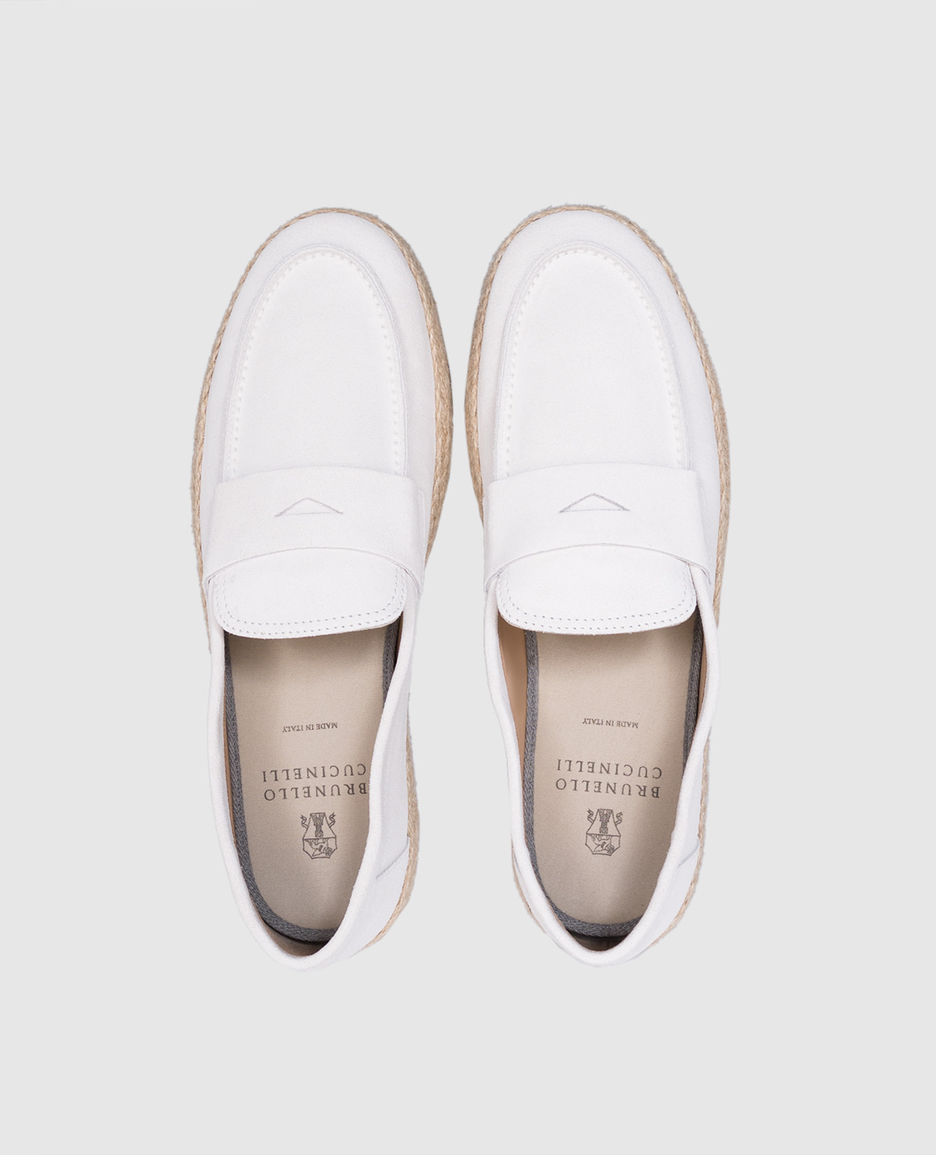 

White suede loafers Brunello Cucinelli