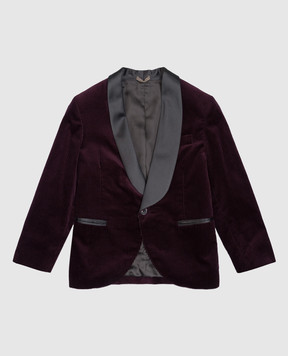 Brunello Cucinelli Children's burgundy corduroy jacket BL463GS04A