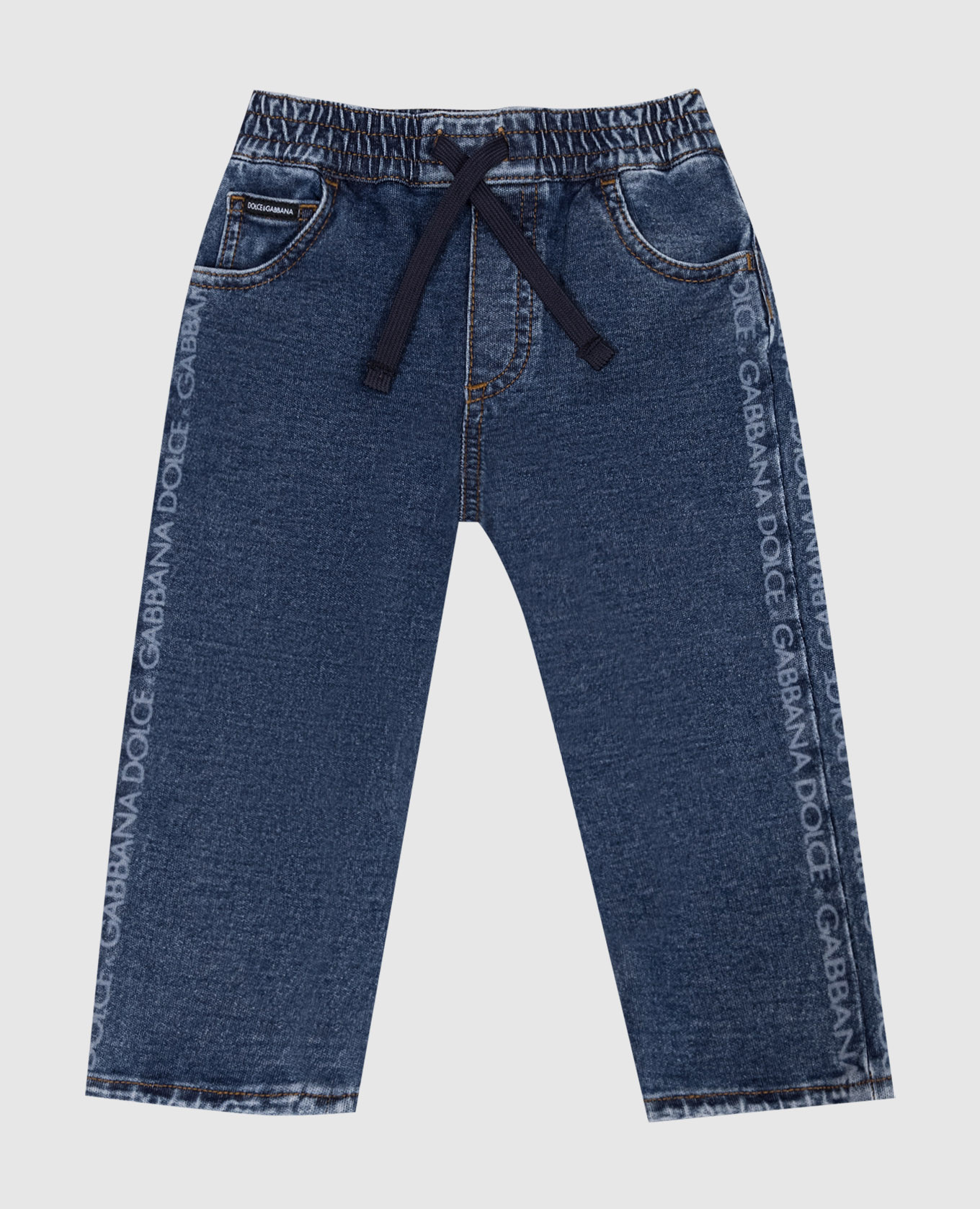 

Baby blue jeans with logo pattern Dolce&Gabbana, Синий