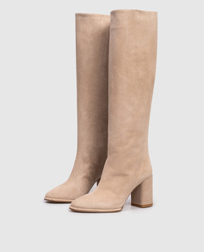 Le Silla Beige suede boots ELSA 7074T080RDPPPOW