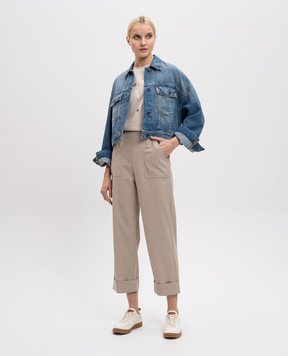 Max Mara Beige PALIO trousers with lapels PALIO