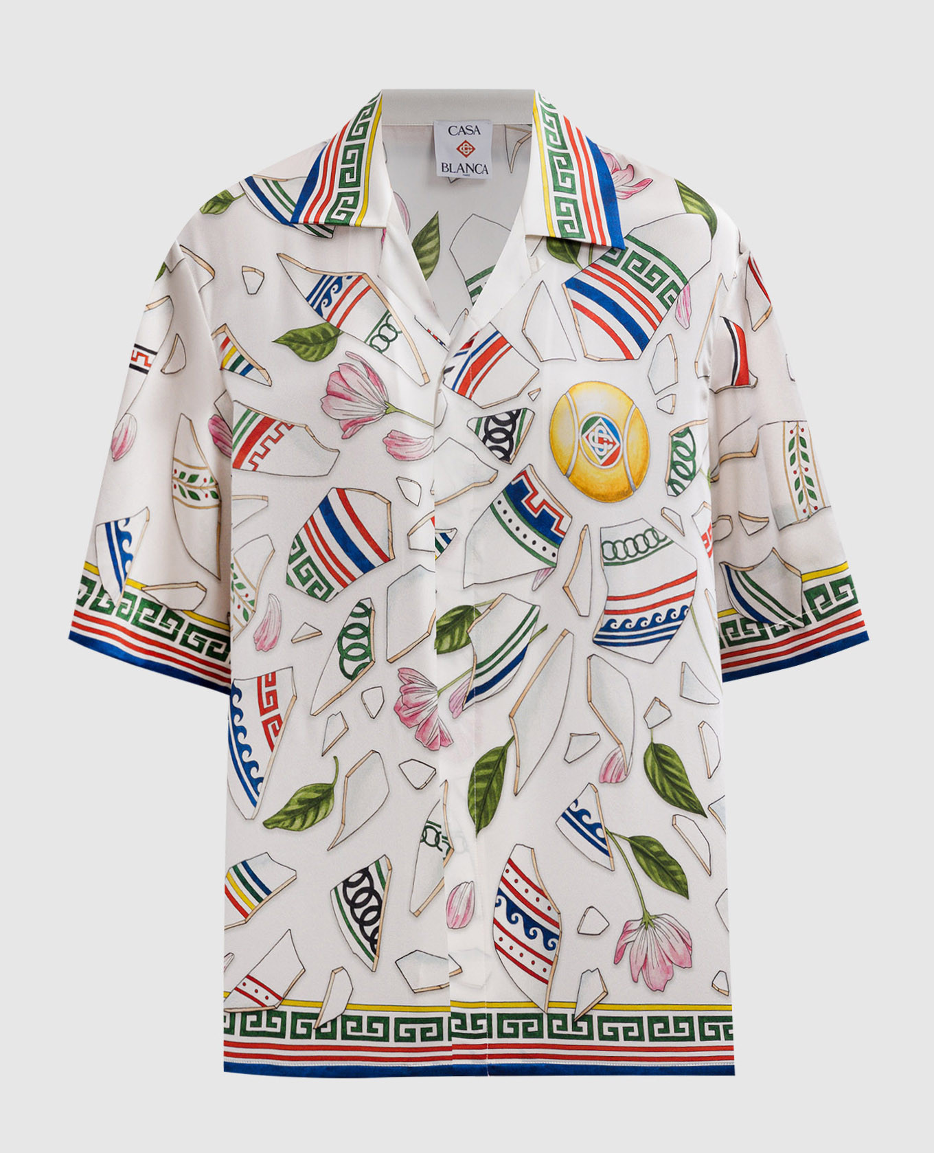 

White Le Vase Brise silk print blouse Casablanca