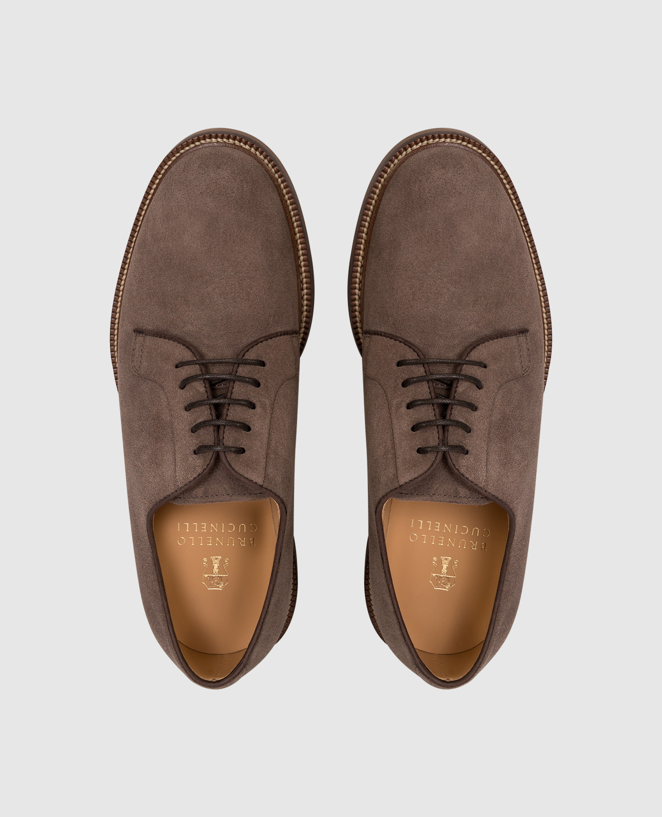 

Brown suede derby shoes Brunello Cucinelli