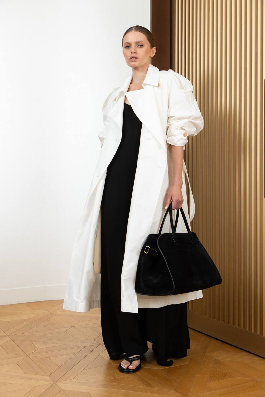 White double-breasted Denver trench coat The Row 6