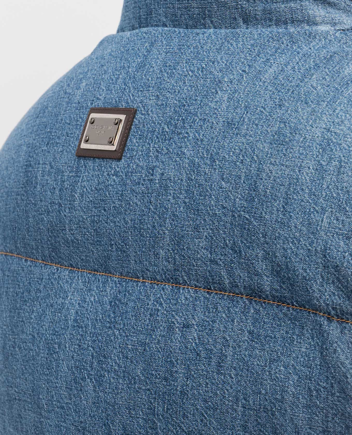 Blue denim down jacket Dolce&Gabbana 5