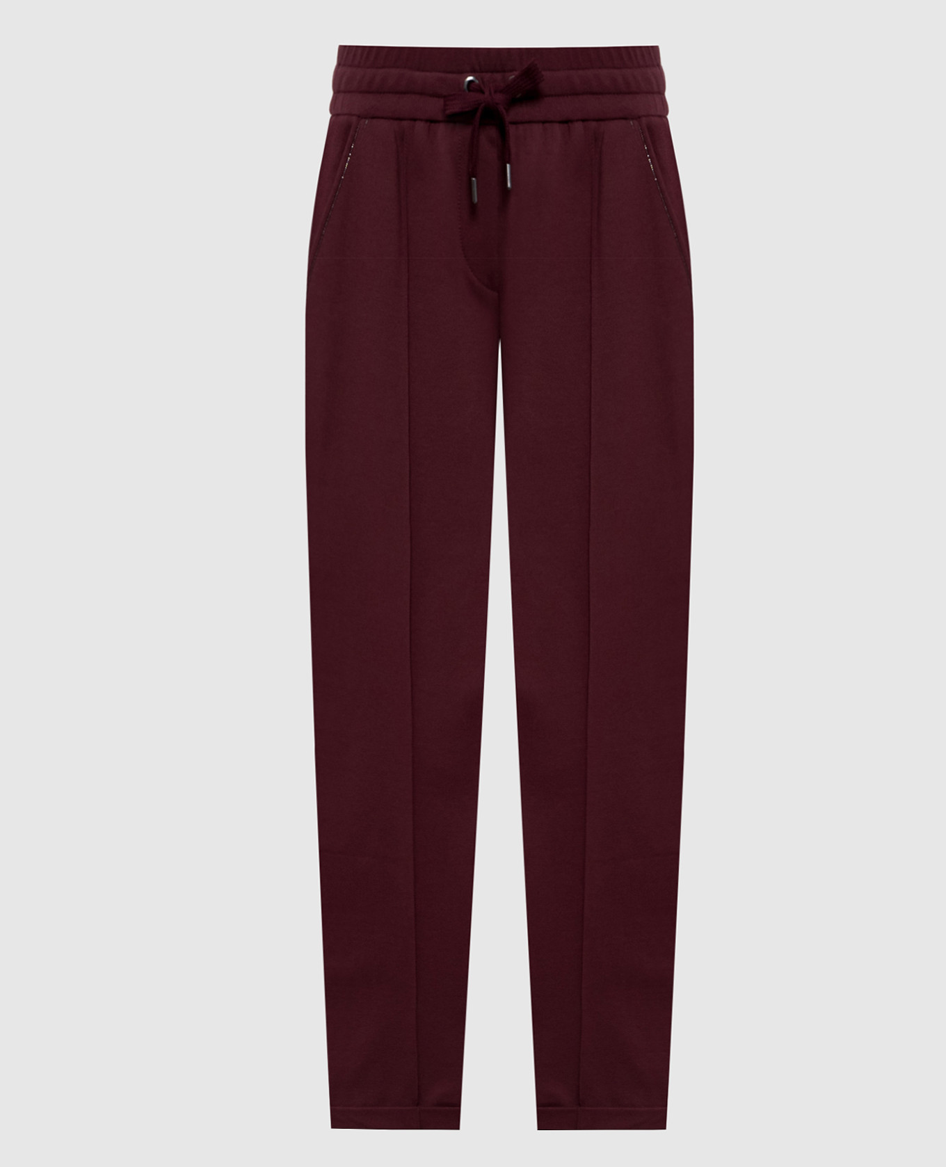 

Burgundy sweatpants with monil chain Brunello Cucinelli