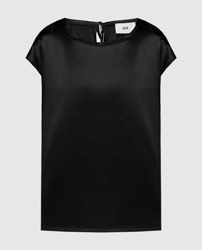 Solotre Black silk blouse M1B0133
