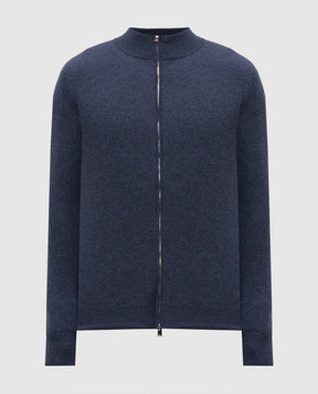 Cashmere&Whiskey Blue cashmere cardigan MU8671312341R
