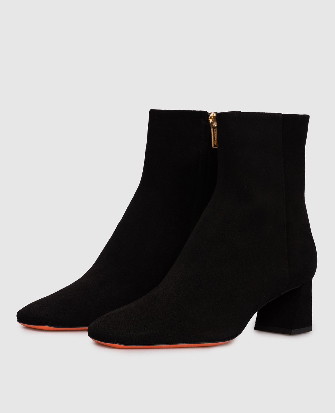 

Black suede ankle boots Santoni
