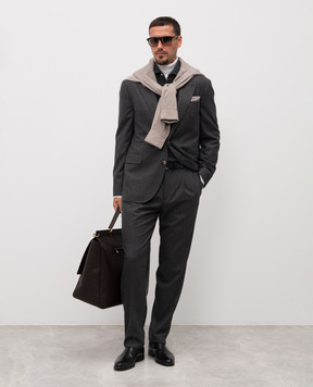 Brunello Cucinelli Gray shirt with pockets ME8546666