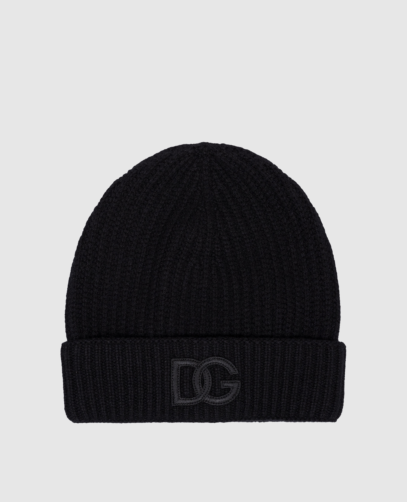 

Black cashmere beanie with DG logo patch Dolce&Gabbana