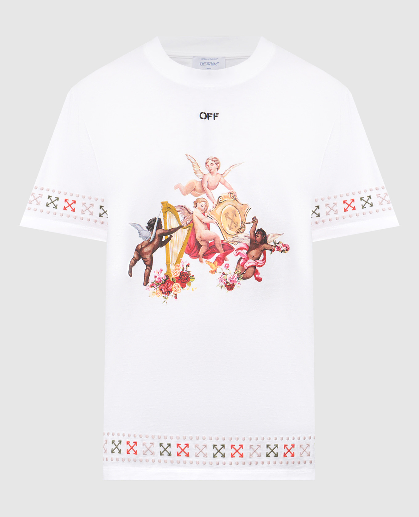 

White Putti T-shirt with textured Arrow emblem embroidery Off-White