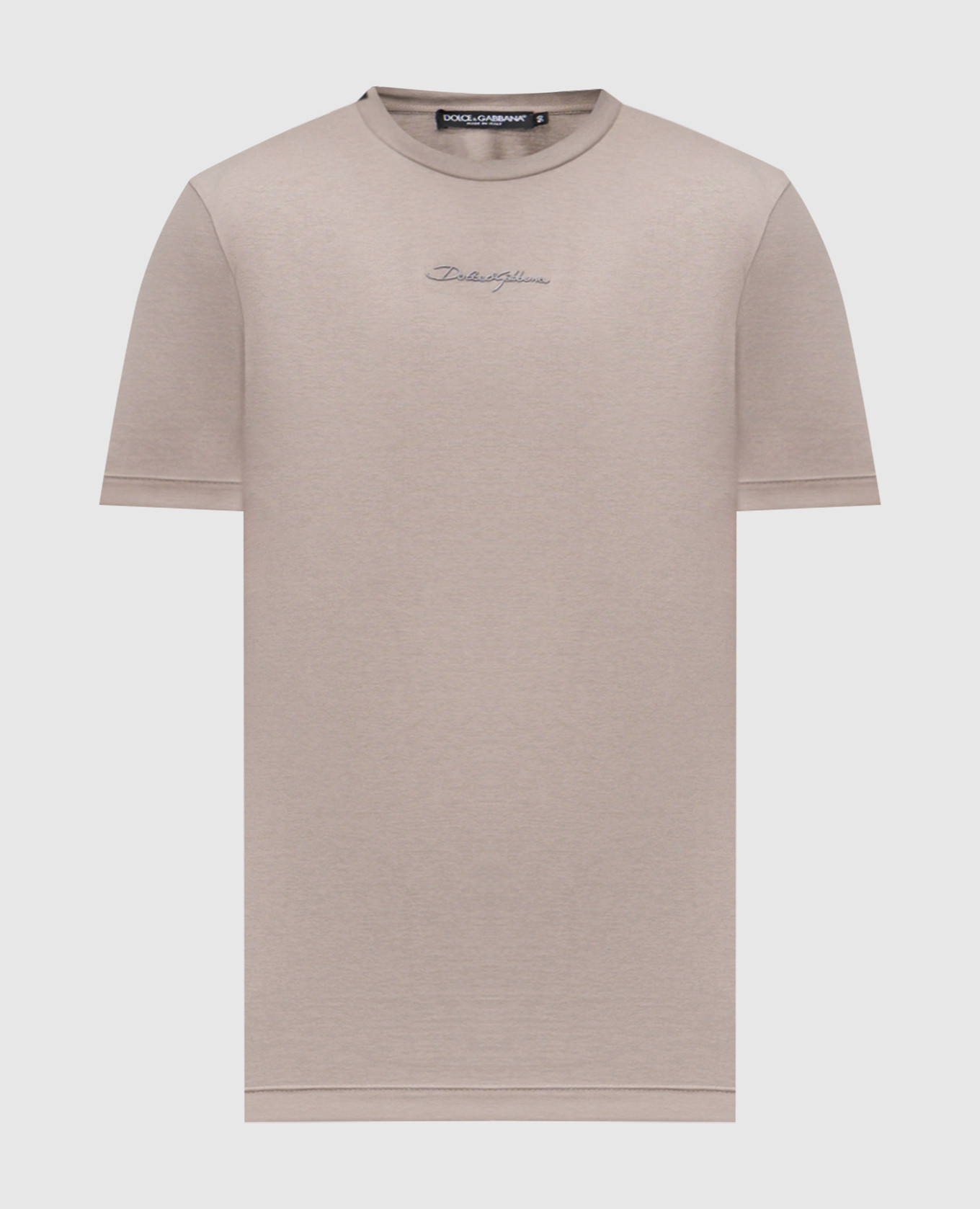 Beige T-shirt with logo Dolce&Gabbana