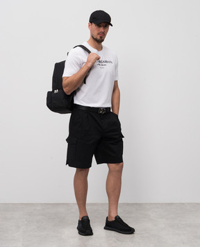 Dolce&Gabbana Black cargo shorts with logo GP0Y2ZFUFNV
