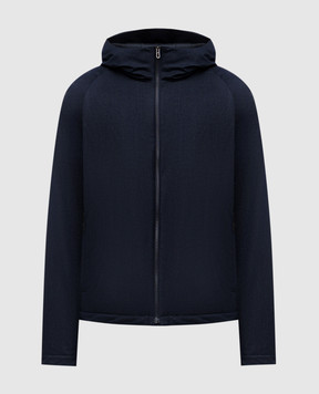 Sease Blue wool and silk jacket JP032TN445