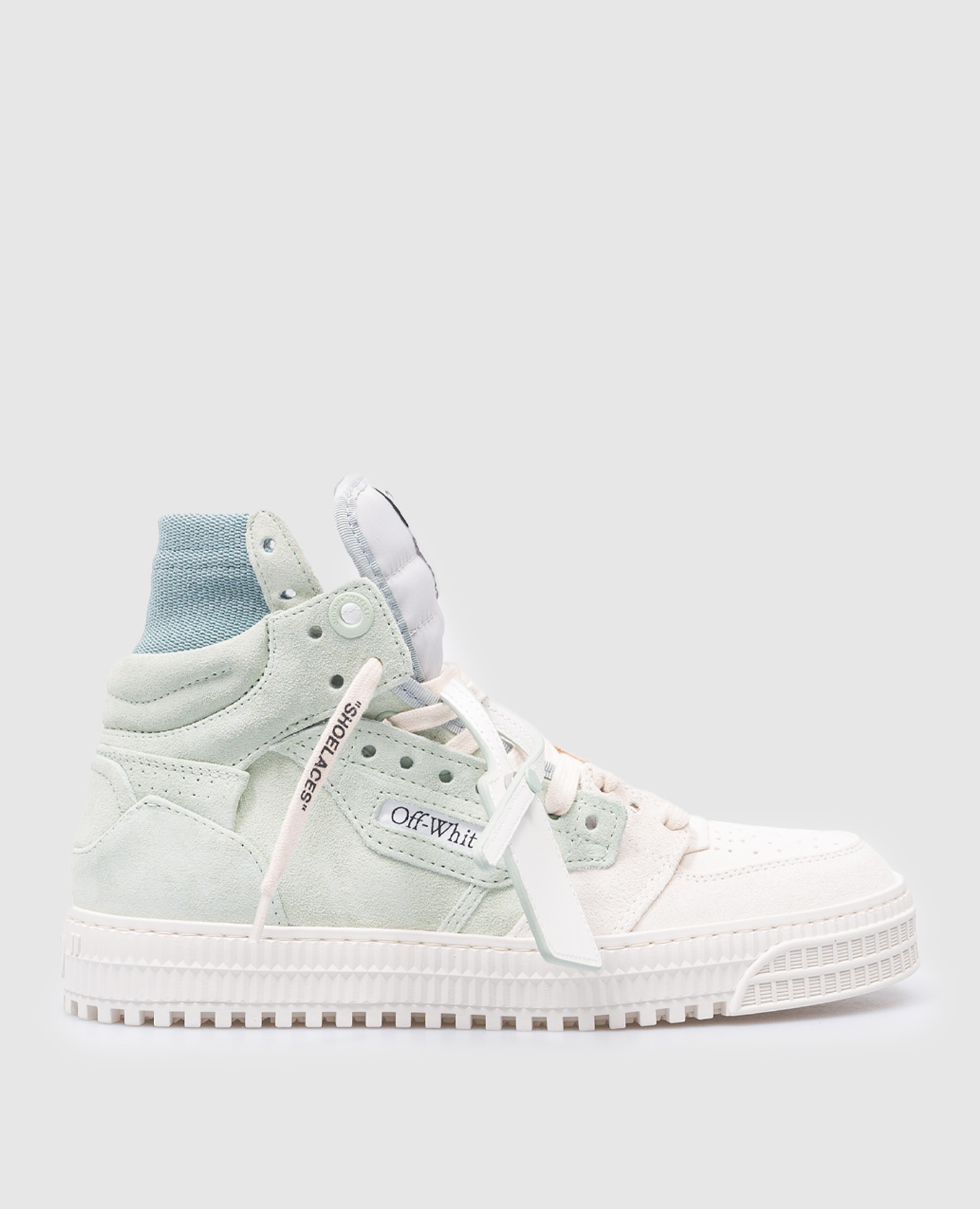 

Green suede 3.0 Off Court high top with embossed logo Off-White, Зеленый