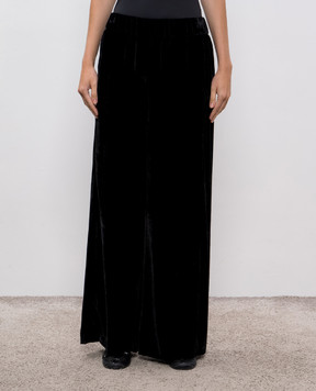 Peserico Black velour pants E0405203951