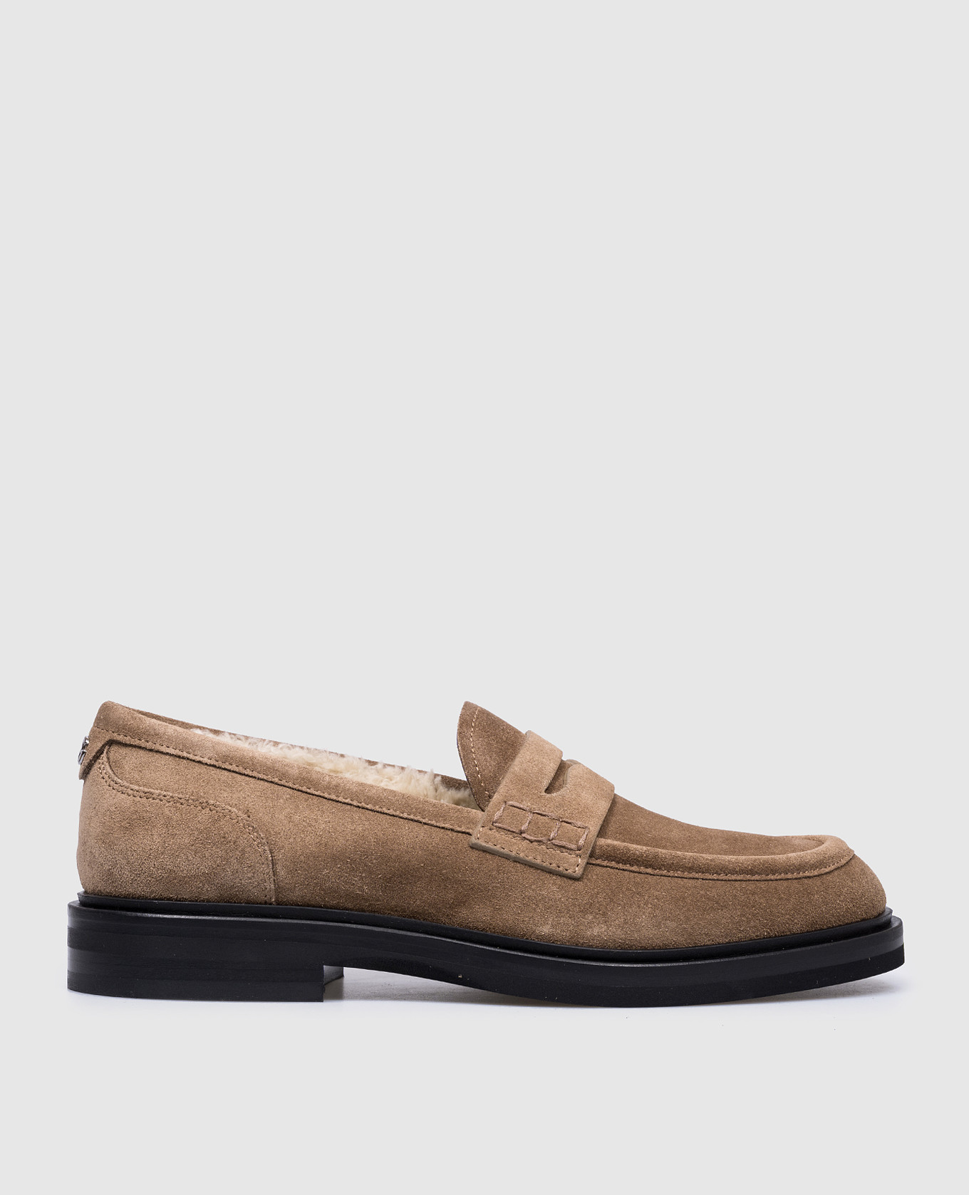 

Brown suede loafers with metallic DG logo Dolce&Gabbana