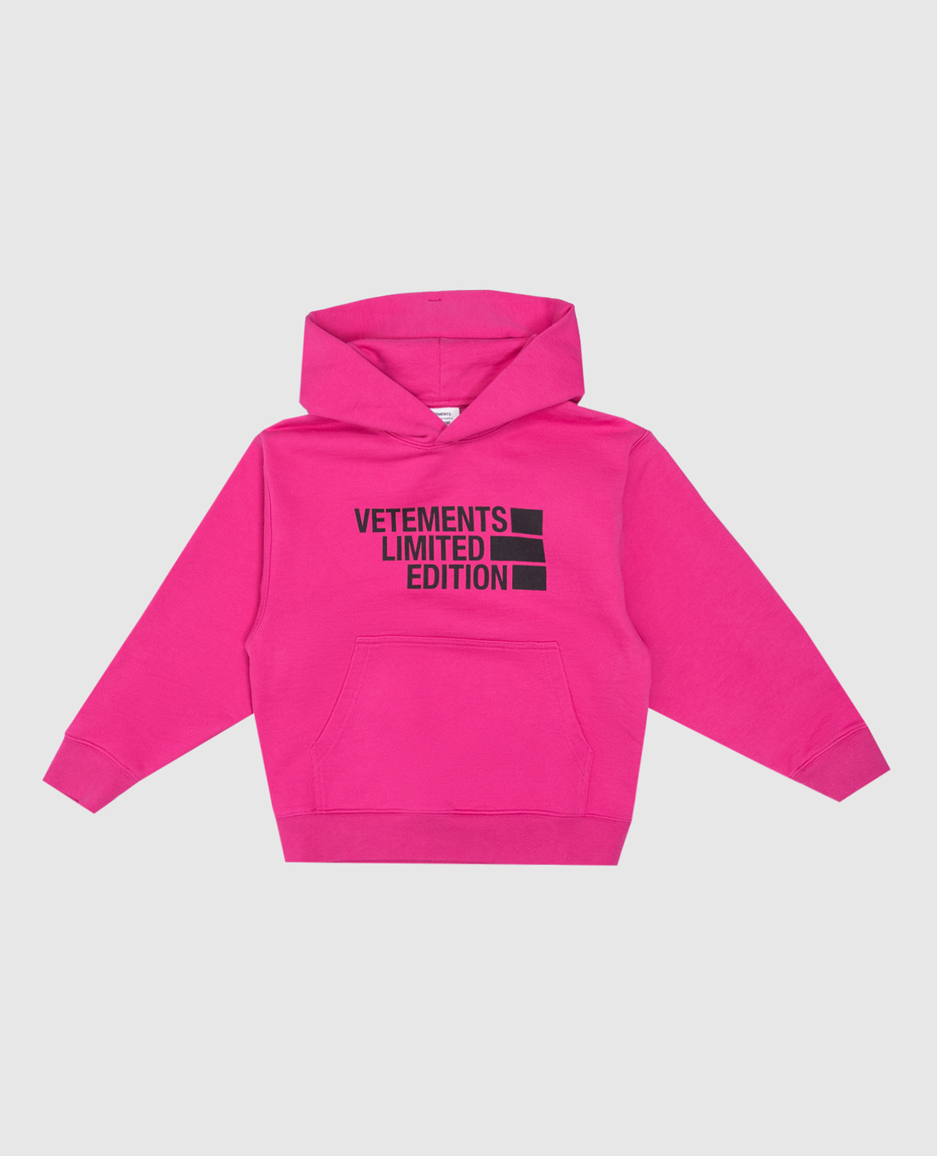 Baby pink hoodie with logo vetements