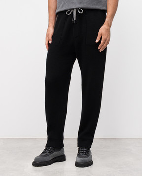 Brunello Cucinelli Black cashmere joggers M22704849G