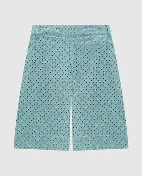 Twinset Green shorts with broderie embroidery 251LM2VBB