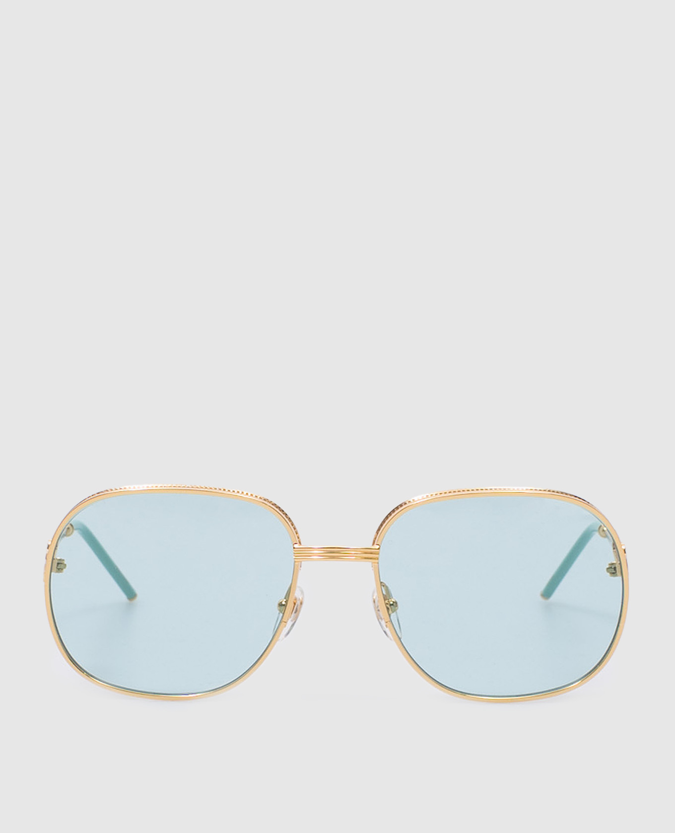 Casablanca The Hero logo sunglasses in gold