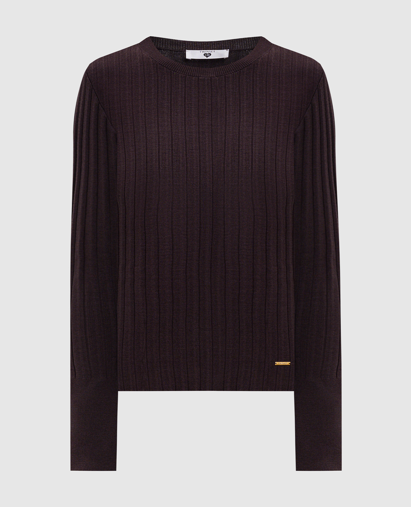 Brown ribbed jumper Twinset
