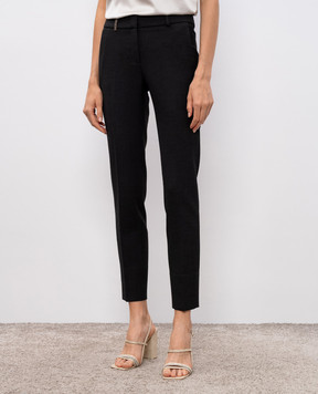 Peserico Gray pants with brand patch P0484601934