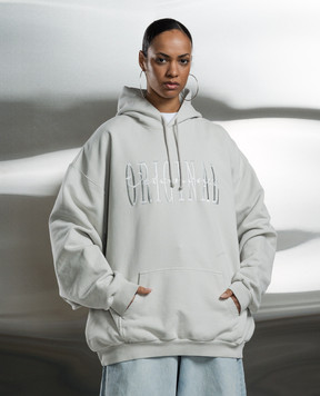 Vetements Gray hoodie with logo embroidery UE64HD210W