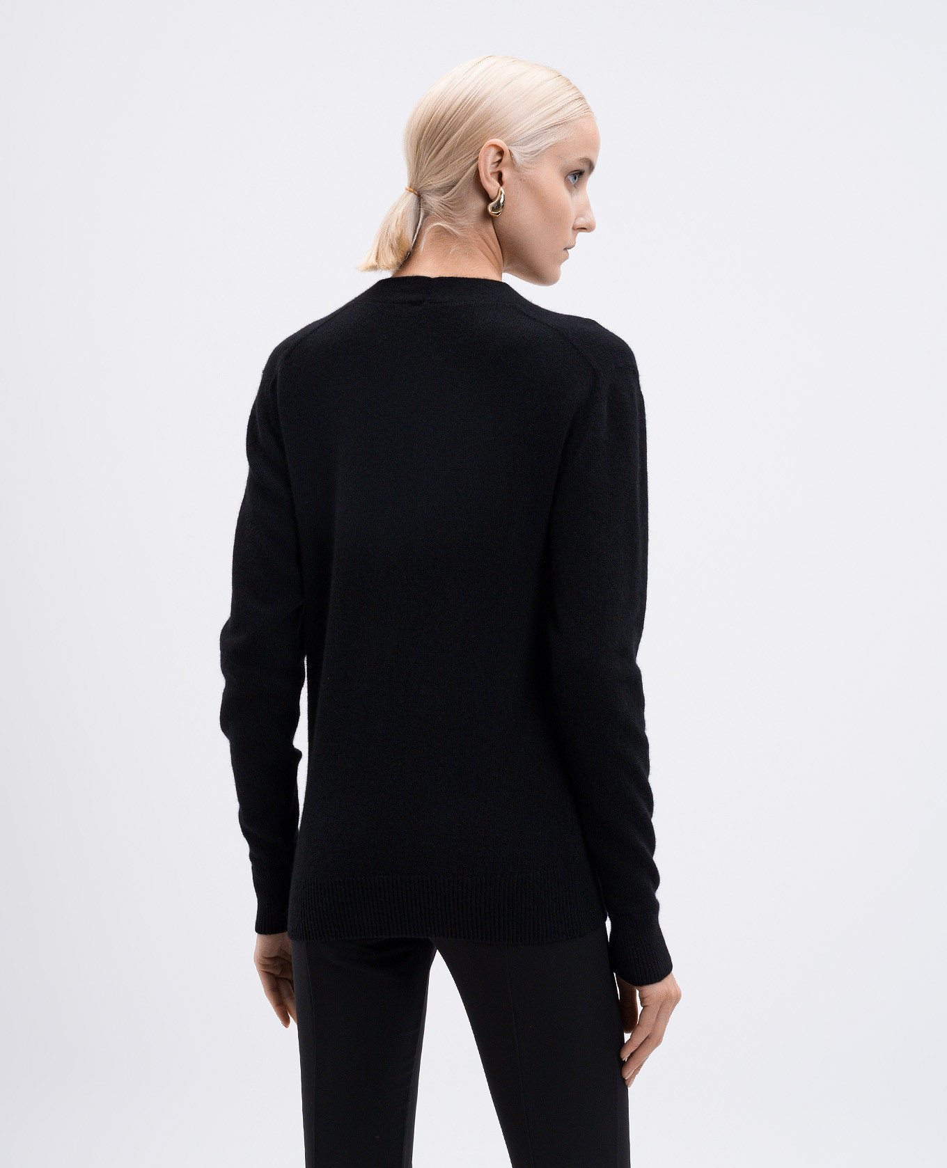 

Black wool and cashmere cardigan Balmain