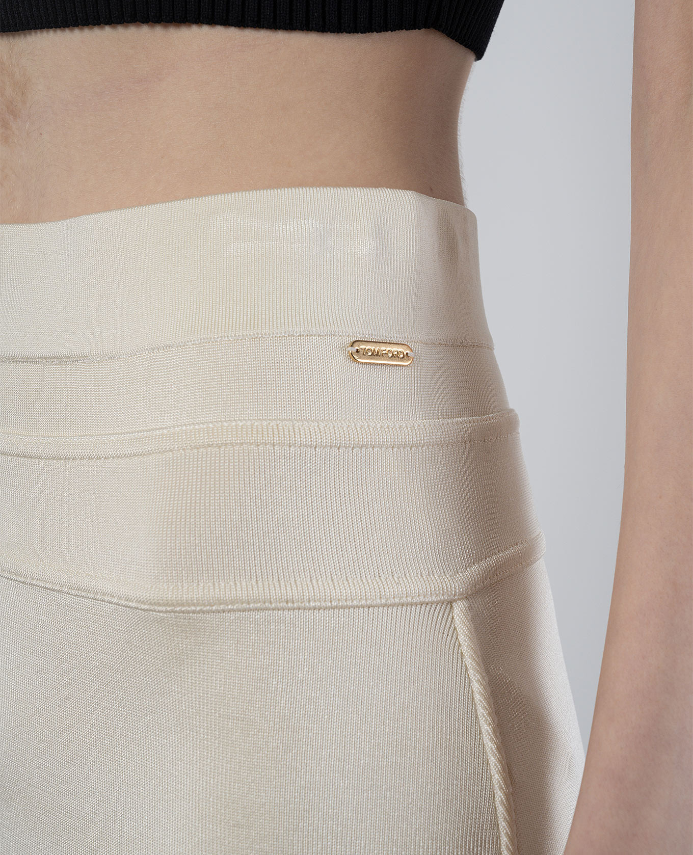 

Beige skirt with logo Tom Ford