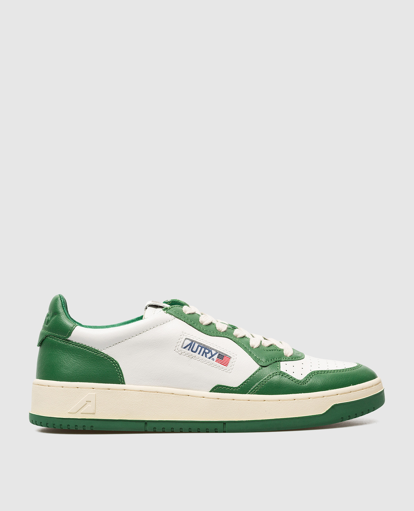 

Medalist green leather sneakers with logo AUTRY, Зеленый