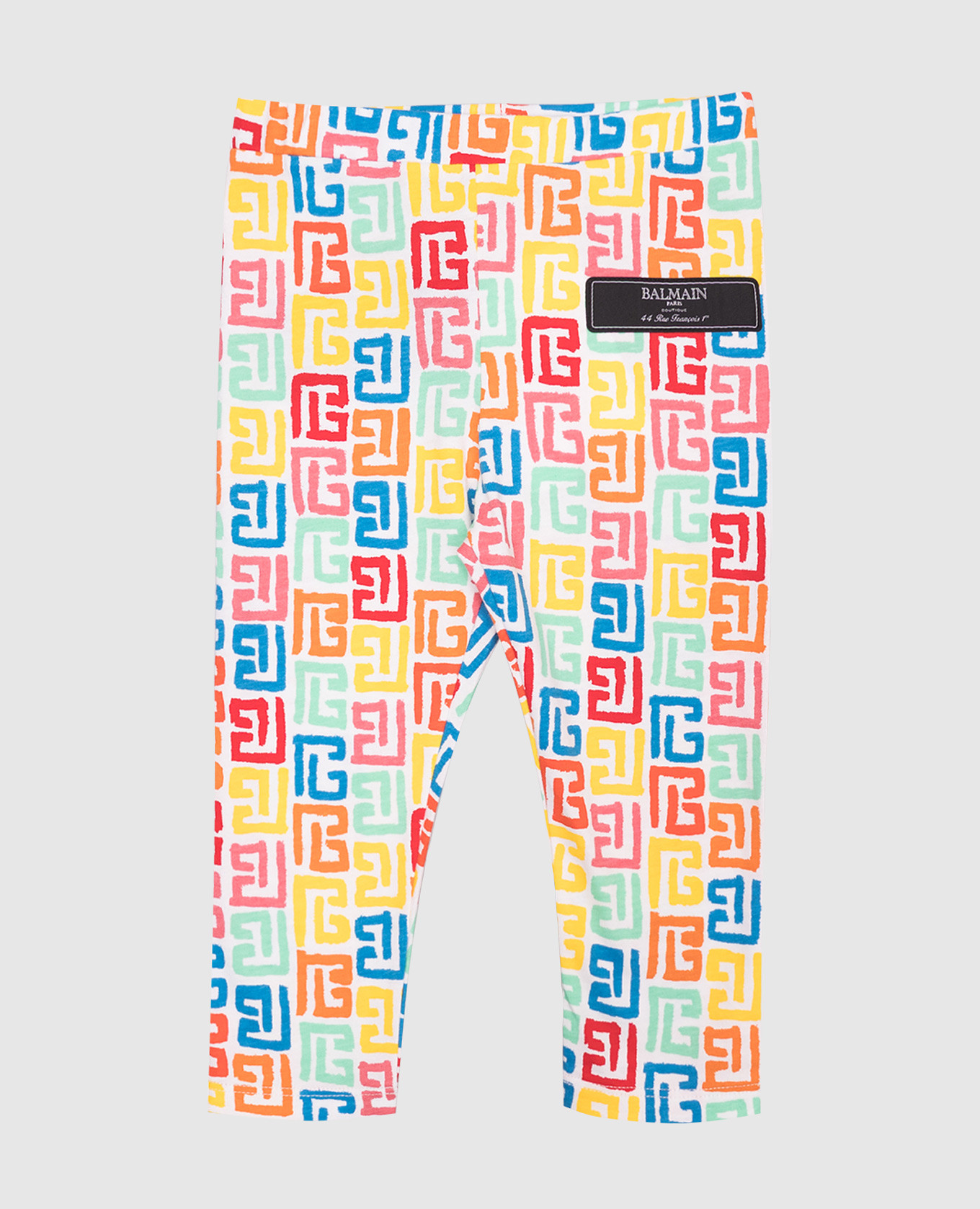 

Children's white leggings with PB brand print Balmain