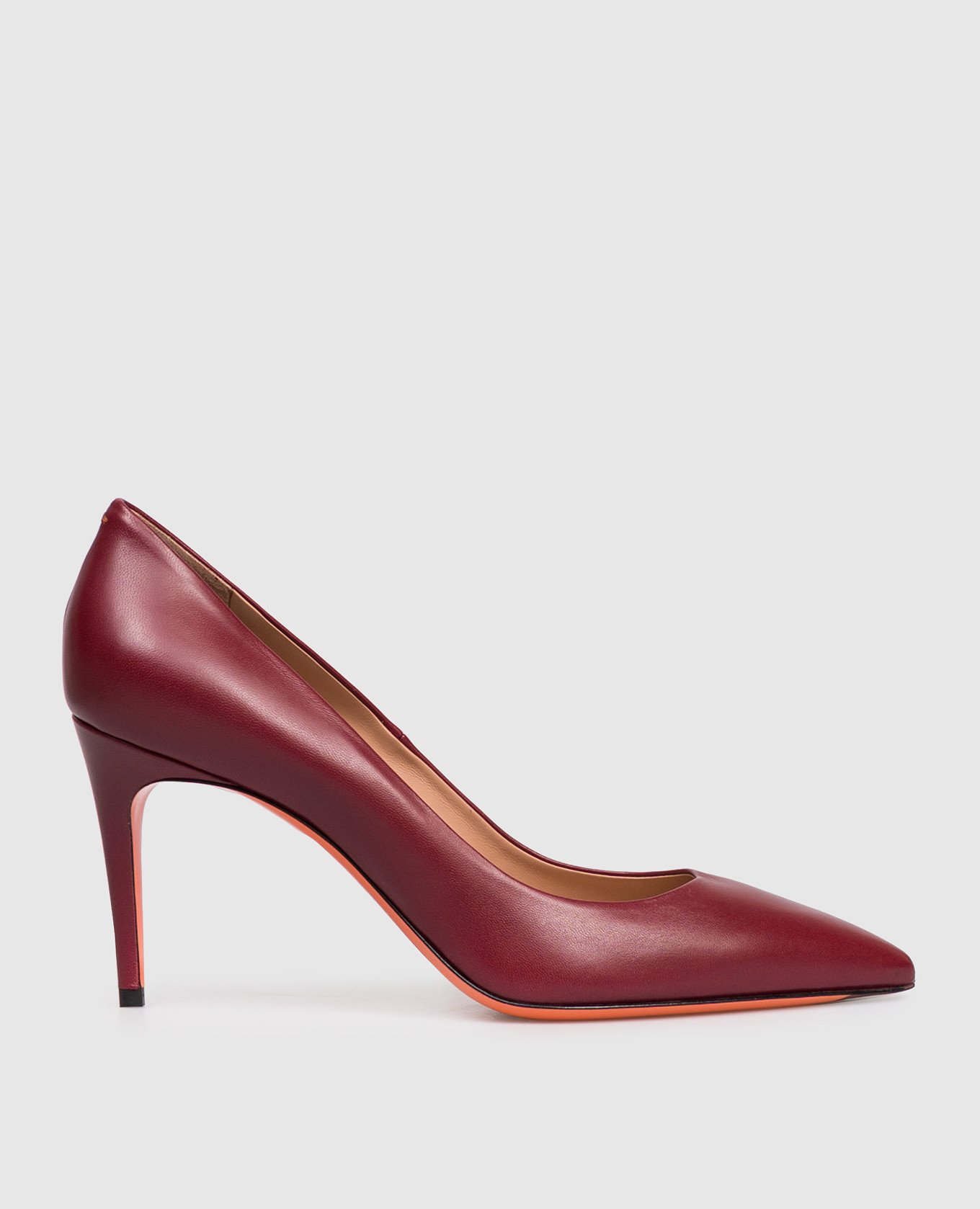 Burgundy leather shoes Santoni